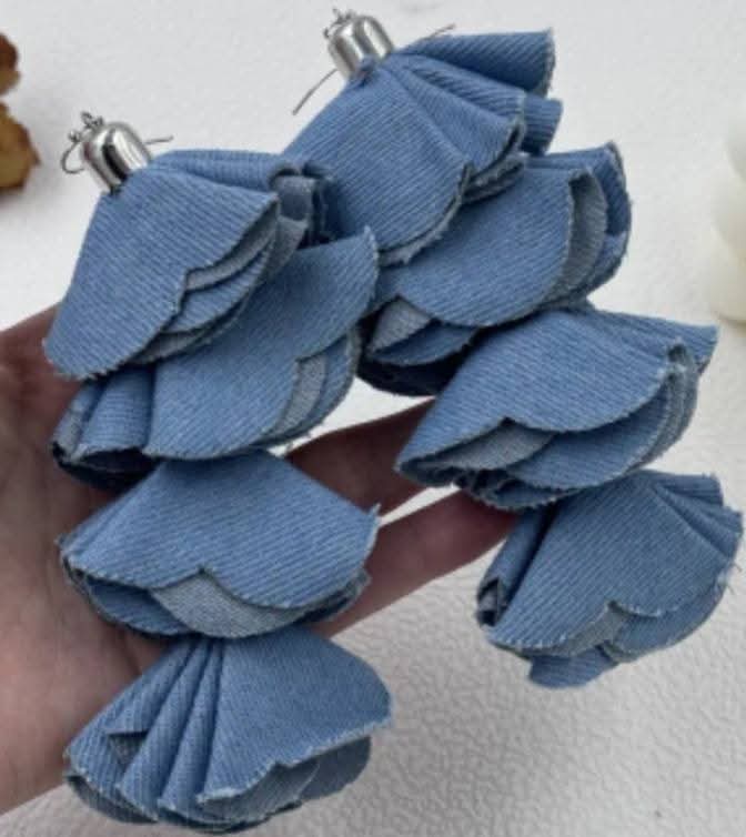 Denim Tier Earrings